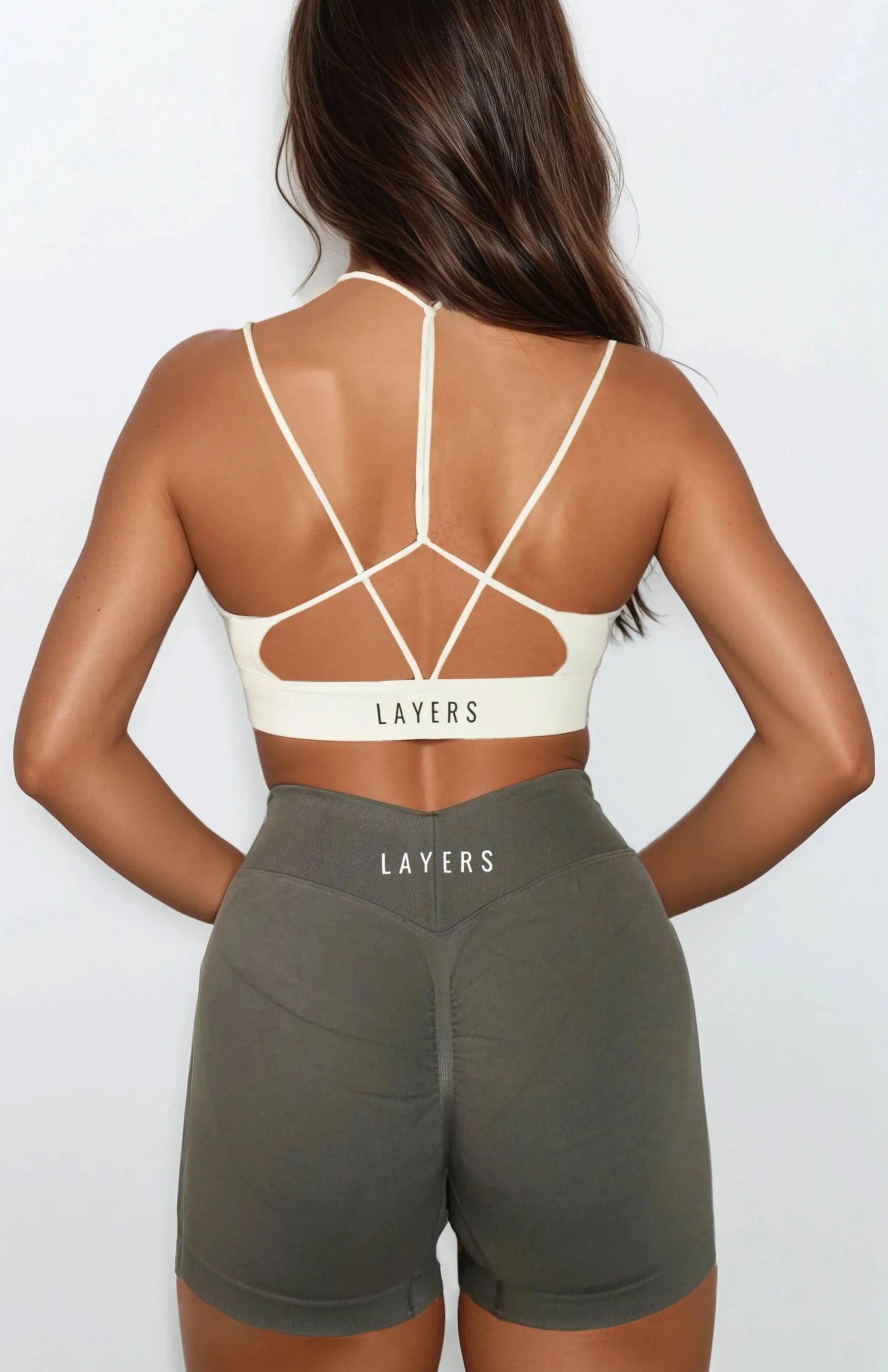Beige Explosion Sports Bra